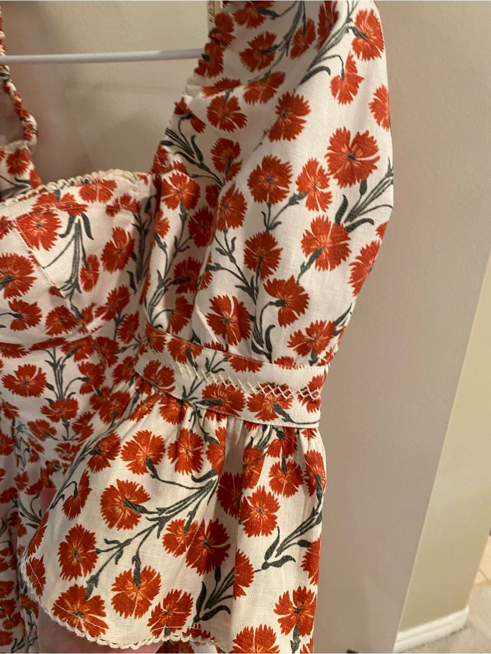 Agua by Agua Bendita 🌹❤️ Sweet Red Floral Minidress ❤️🌹 Size large - Picture 3 of 16